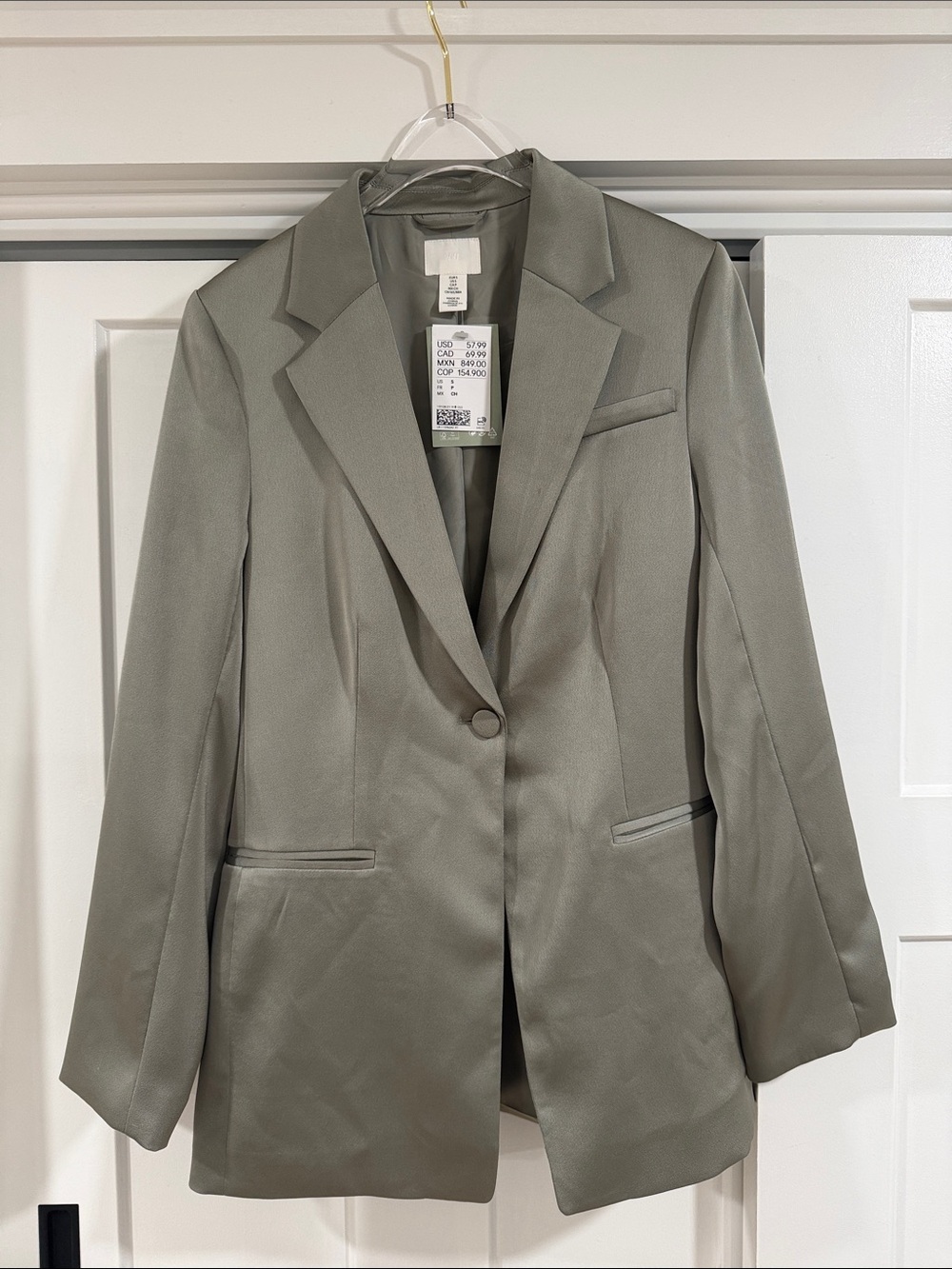 H&M Moss Green Tailored Women's Blazer